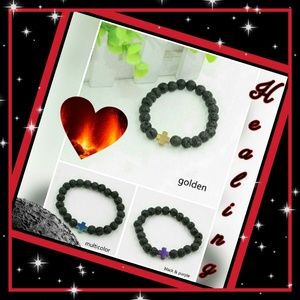 5 ⭐ Rated Healing Chakra Lava Energy bracelets HP